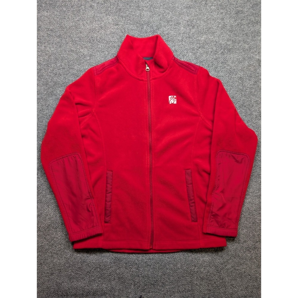 Chick-fil-A Fleece Jacket Mens Medium Red Full Zip Team Style Oobe Work Uniform